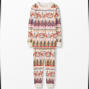 NWT Hanna Andersson Dala Horse Print Matching Pajama Set 4T